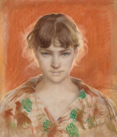 Párizsi modell köntösben alkotó: Albert Edelfelt
