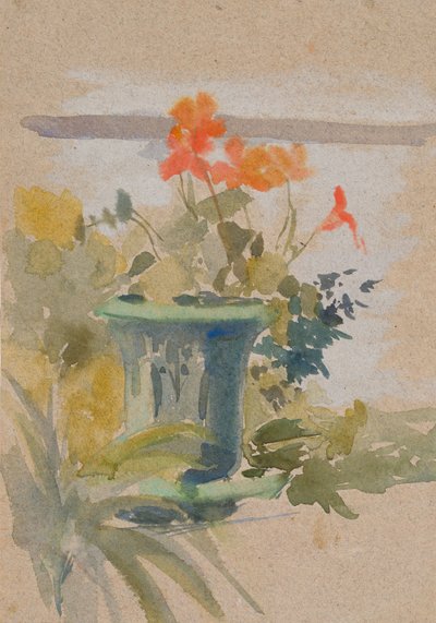 Muskátlik a teraszon alkotó: Albert Edelfelt