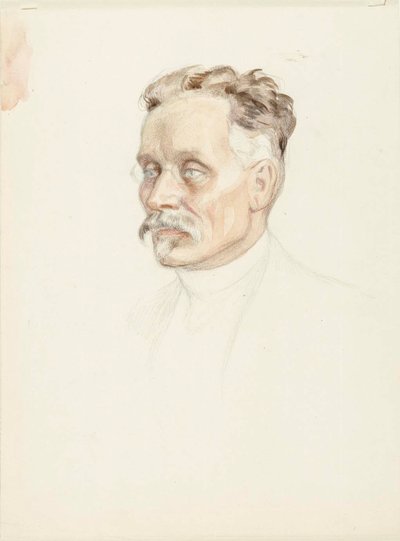 J. W. Runeberg professzor portrévázlata, arc alkotó: Albert Edelfelt