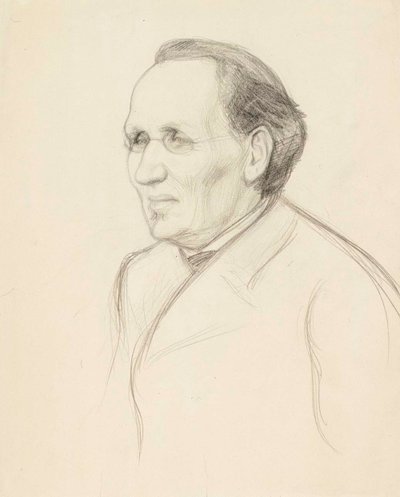 Strömborg professzor portrévázlata, mellszobor alkotó: Albert Edelfelt