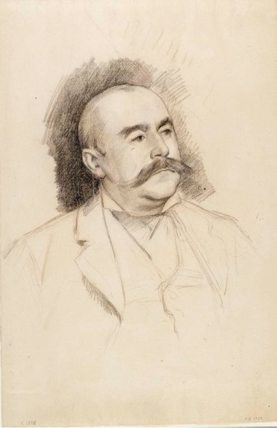 A. Portalis báró portréja, vázlat alkotó: Albert Edelfelt
