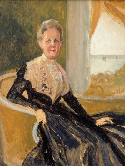 Elisabeth Wachtmaister grófnő portréja, kompozíciós vázlat alkotó: Albert Edelfelt