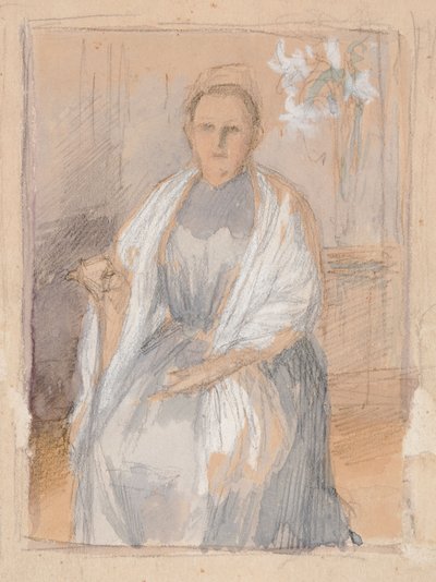 Anna Sinebrychoff asszony portréja, vázlat alkotó: Albert Edelfelt