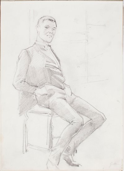 Férfi portréja alkotó: Albert Edelfelt
