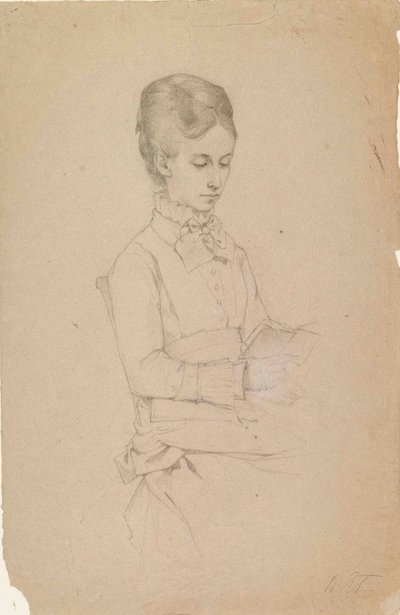 Olvasó nő portréja alkotó: Albert Edelfelt