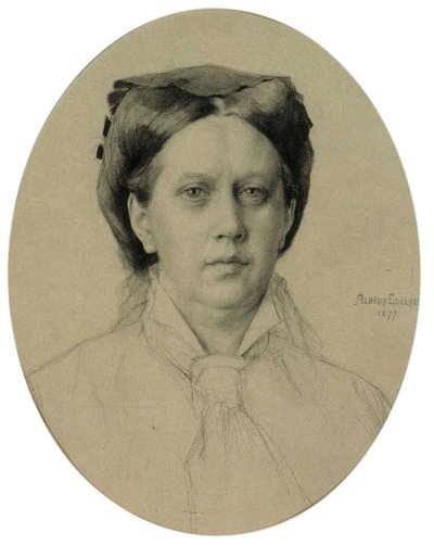 A művész anyjának portréja alkotó: Albert Edelfelt