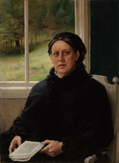 A művész édesanyjának, Alexandra Edelfeltnek portréja alkotó: Albert Edelfelt