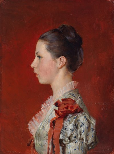 A művész húgának, Annie Edelfeltnek portréja alkotó: Albert Edelfelt