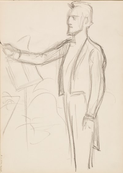 Robert Kajanus, vázlat portréhoz alkotó: Albert Edelfelt