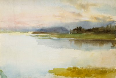 Tengerpart este; Tájkép, este alkotó: Albert Edelfelt