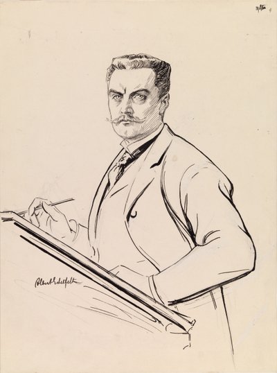 Önarckép az íróasztalnál alkotó: Albert Edelfelt