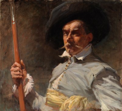 Önarckép 17. századi öltözékben alkotó: Albert Edelfelt
