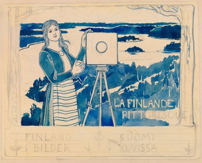 Vázlat a „Pictorial Finland” című kiadványhoz alkotó: Albert Edelfelt