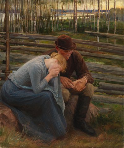 Bánat, a Värnamói vásárban című vers illusztrációjának változata; Bánat alkotó: Albert Edelfelt