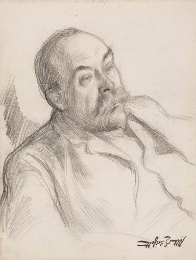 Férfi portré vázlat alkotó: Albert Edelfelt