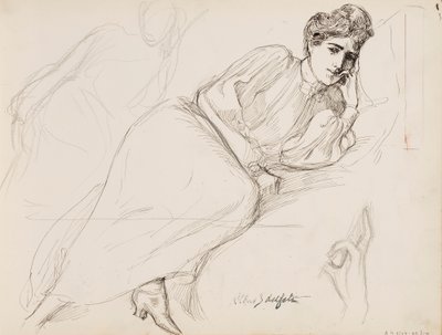 Pihenő nő alkotó: Albert Edelfelt
