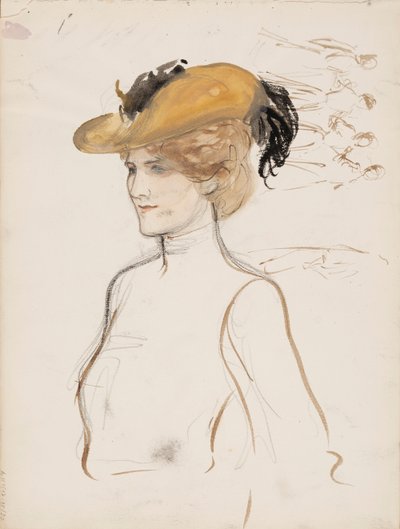 Nő kalapban alkotó: Albert Edelfelt