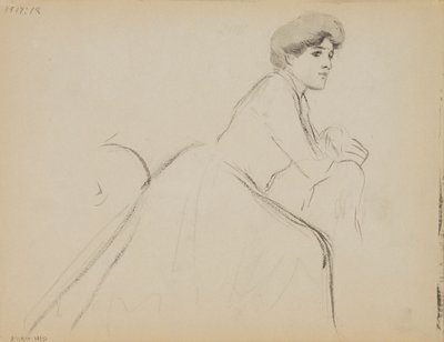Ülő nő, profil alkotó: Albert Edelfelt