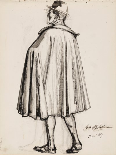 Férfi köpenyben alkotó: Albert Edelfelt