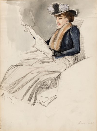 Ülő nő, Aino Ackté alkotó: Albert Edelfelt