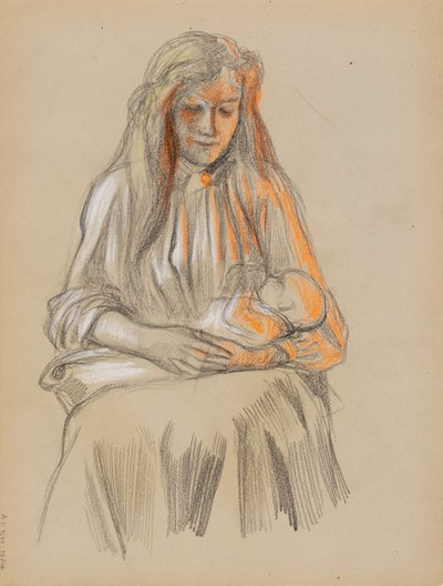 Anya és gyermeke alkotó: Albert Edelfelt