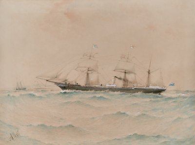African Royal Mail Steamer, Lagos,  Dyson Weston parancsnok alkotó: Albert Ernest Markes