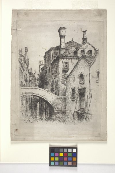 Rio Della Senza, Velence (rézkarc) alkotó: Albert Fitch Bellows