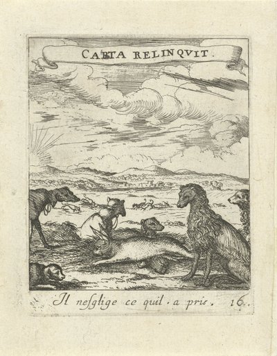 Táj kutyákkal Moralizing Love Emblems (sorozat címe) Devises et emblèmes d