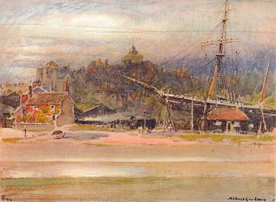 Boatbuilders Yard, Rye, 1910 alkotó: Albert Goodwin