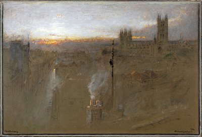Canterbury 1921 (akvarell) alkotó: Albert Goodwin
