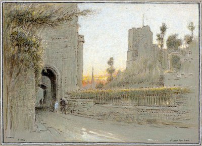 Lewes, Sussex (akvarell) alkotó: Albert Goodwin