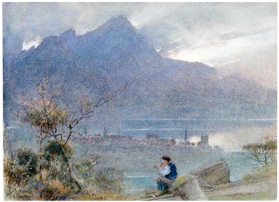 „Stansstad és a Pilatus, Svájc”, 1865-1932. alkotó: Albert Goodwin