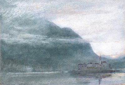 A Halászok szigete. Maggiore-tó alkotó: Albert Goodwin