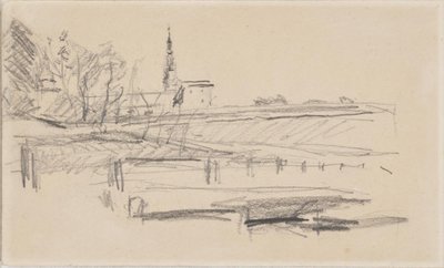 Kronborg nyugatról nézve alkotó: Albert Gottschalk