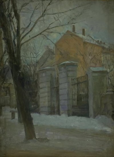 A segélykapu temető Koppenhágában. Téli alkotó: Albert Gottschalk