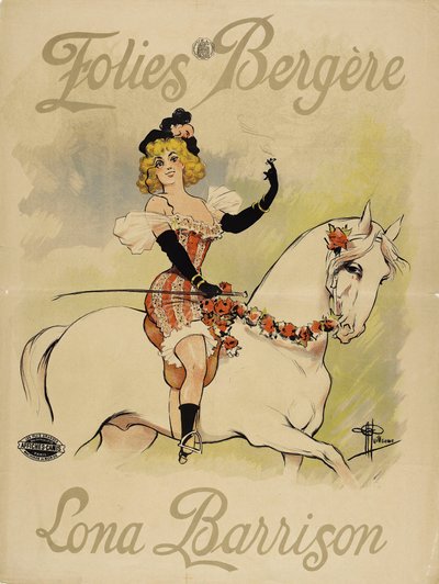 Folies Bergeres. Lona Barrison, c. 1895. alkotó: Albert Guillaume