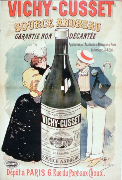 „Vichy-Cusset ásványvíz” plakát, Párizs (színes litó) alkotó: Albert Guillaume