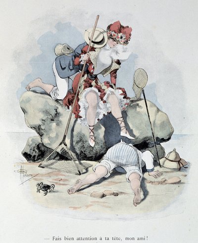 A Csatorna strandjai a század elején, Guillaume „Tenger csillagai” című művében alkotó: Albert Guillaume