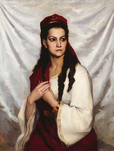 Hedvig Charlotta Raa-Winterhjelm színésznő portréja 1838-1907, 1876. alkotó: Albert Gustaf Aristides Edelfelt