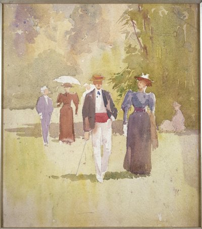 Séta a parkban alkotó: Albert Henry Fullwood