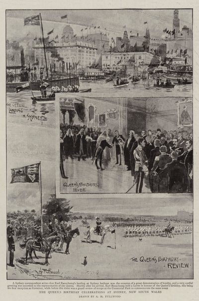 A királynő születésnapi ünnepségei Sydneyben, Új-Dél-Walesben alkotó: Albert Henry Fullwood