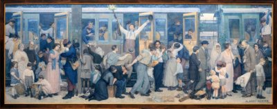 A szőrös távozása - 1914. augusztus alkotó: Albert Herter