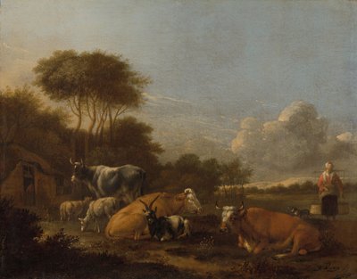 Táj szarvasmarhával alkotó: Albert Jansz Klomp
