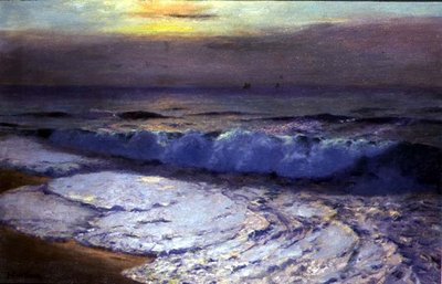 The Breaking Wave, Alkonyat (olaj, vászon) alkotó: Albert Julius Olsson