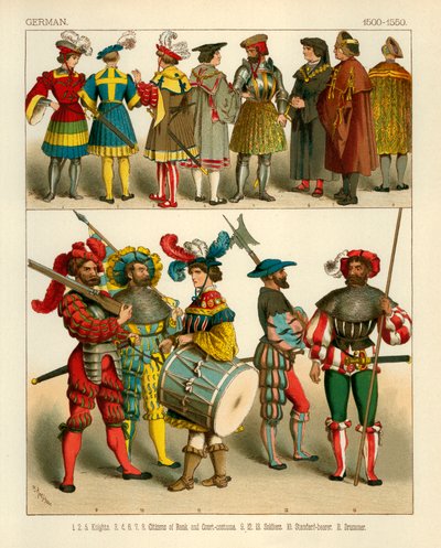 Német viselet 1500-1550 alkotó: Albert Kretschmer