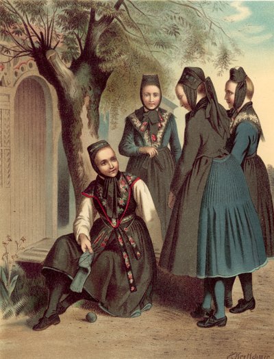 Német kosztüm, Hessei Nagyhercegség, Hoch Weisel és Pohl Göns alkotó: Albert Kretschmer