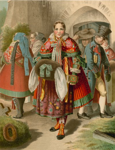 Német kosztüm, Pommern, Weitzacker alkotó: Albert Kretschmer