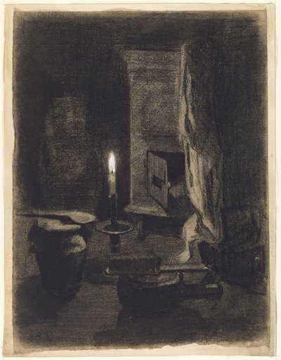 Csendélet gyertyával alkotó: Albert Lebourg