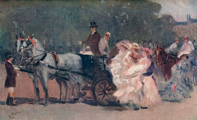 – Fehér és rózsaszín tüll. - A parkban, 1900 alkotó: Albert Ludovici