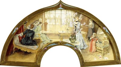 Gyülekező a szalonban, alkotó: Albert Lynch